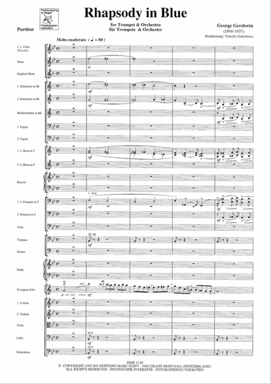 Rhapsody In Blue Orchestra scores gallery preview page 4