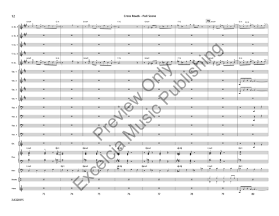 Cross Roads (Score) Jazz Ensemble scores gallery preview page 11