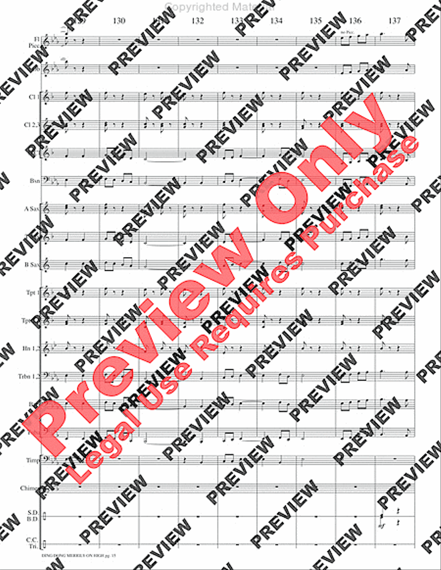 Ding Dong Merrily on High Concert Band scores gallery preview page 18