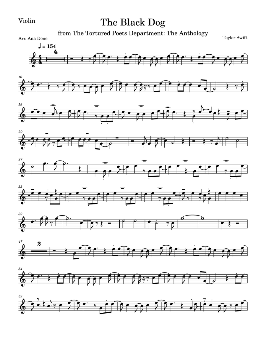 The Black Dog Violin Solo scores gallery preview page 1