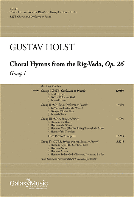 Choral Hymns from the Rig-Veda, Group 1