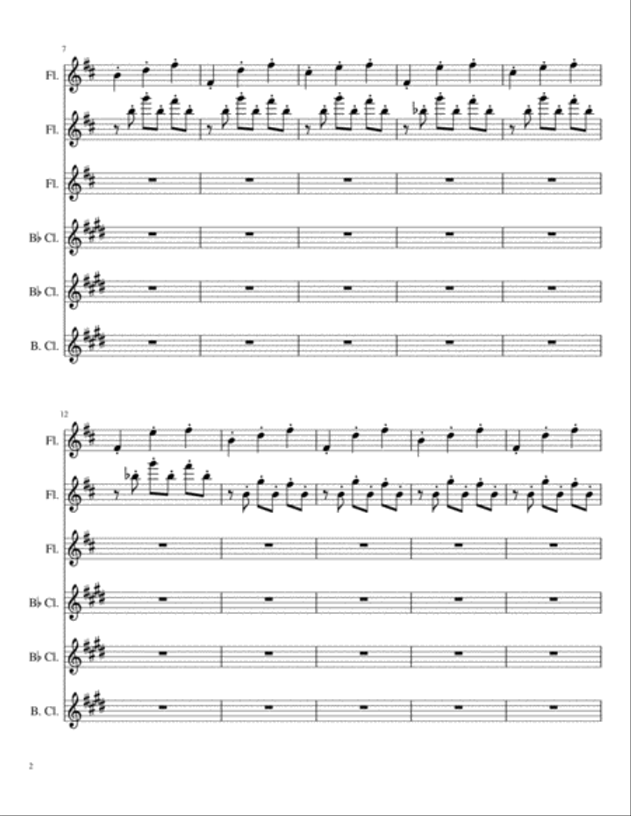 Once Upon A December from the Twentieth Century Fox Motion Picture ANASTASIA Woodwind Ensemble scores gallery preview page 2