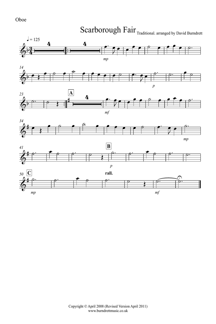 Scarborough Fair for Wind Quintet Woodwind Quintet scores gallery preview page 4
