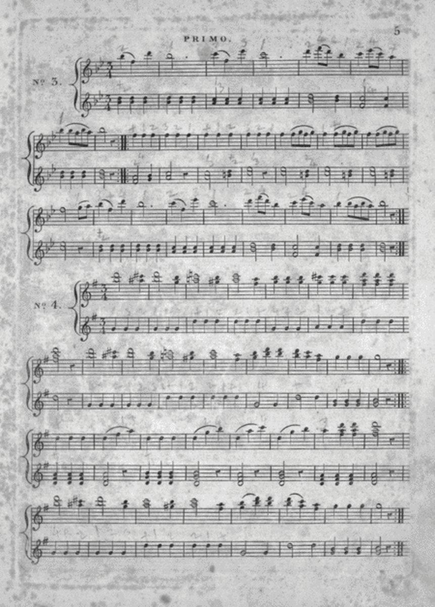 Six Waltzes Faciles `a quatre mains pour le Piano Forte