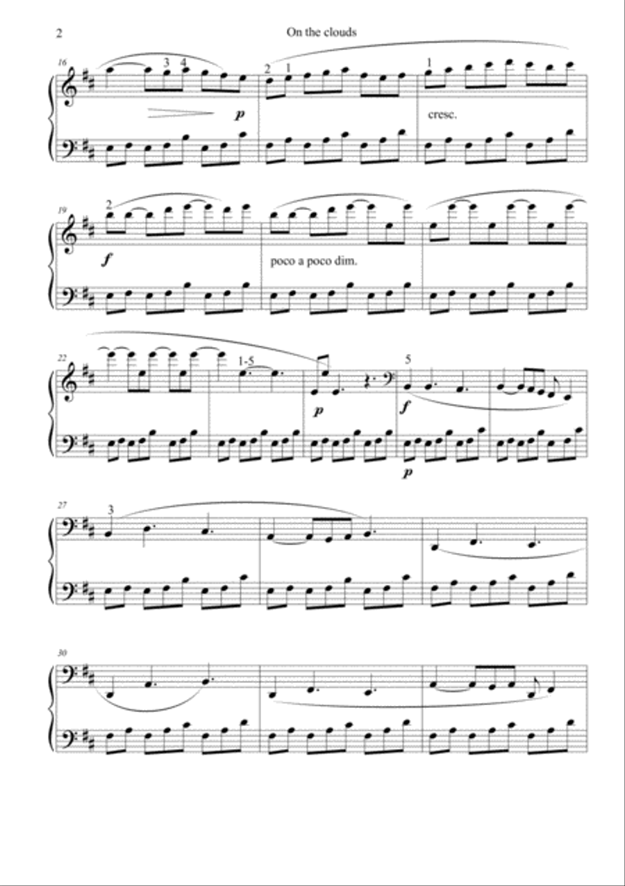 On the clouds On the clouds Voice scores gallery preview page 2