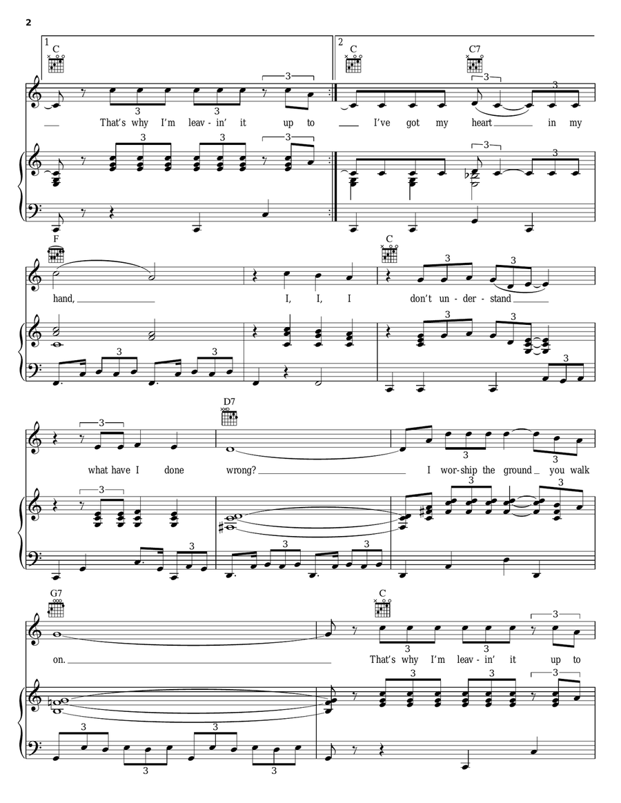 I'm Leaving It Up To You I'm Leaving It Up To You Piano, Vocal, Guitar scores gallery preview page 2