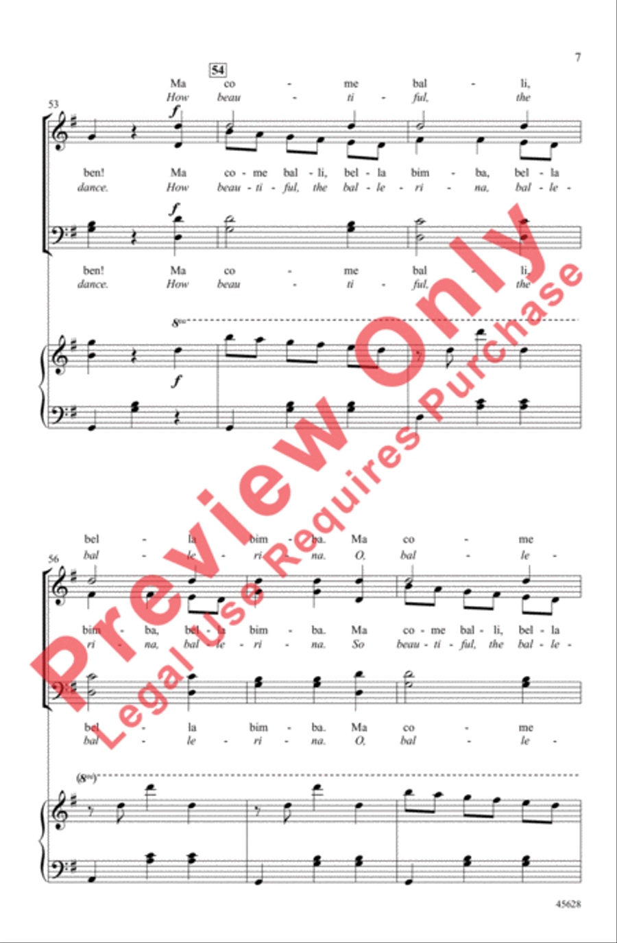 Ma Bella Bimba Ma Bella Bimba 4-Part scores gallery preview page 7