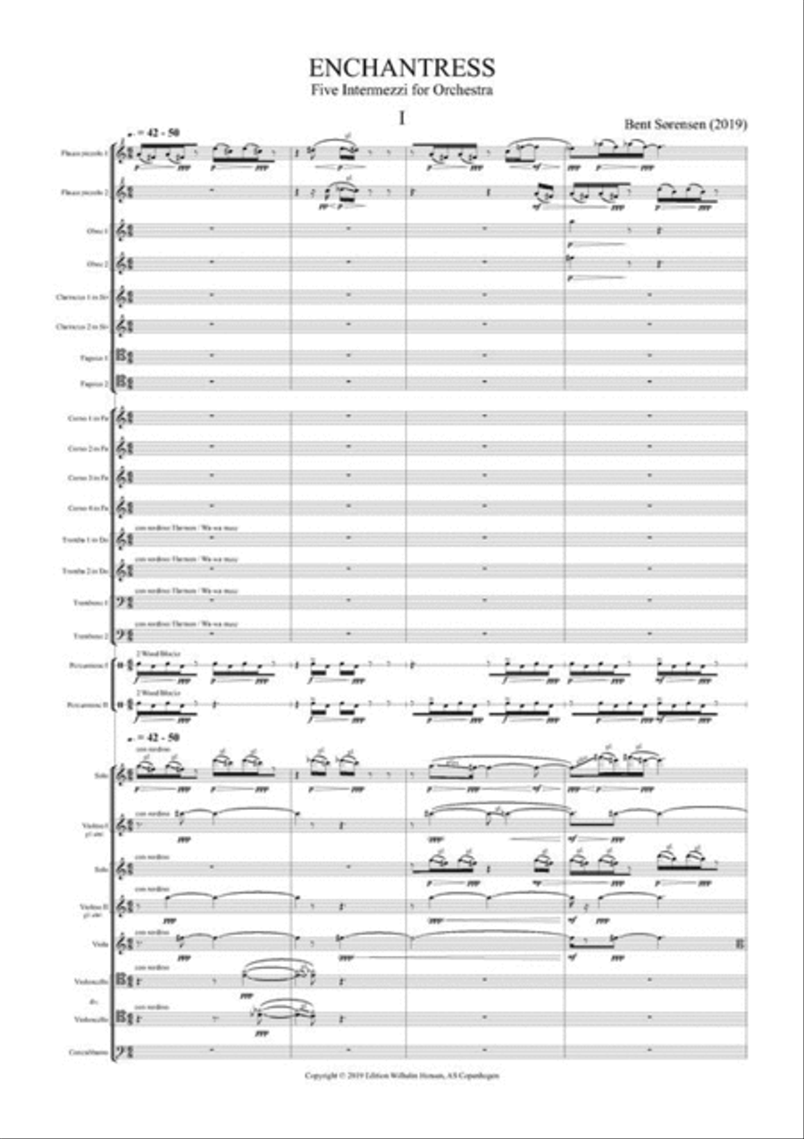 Enchantress Five Intermezzi for Orchestra Orchestra scores gallery preview page 4