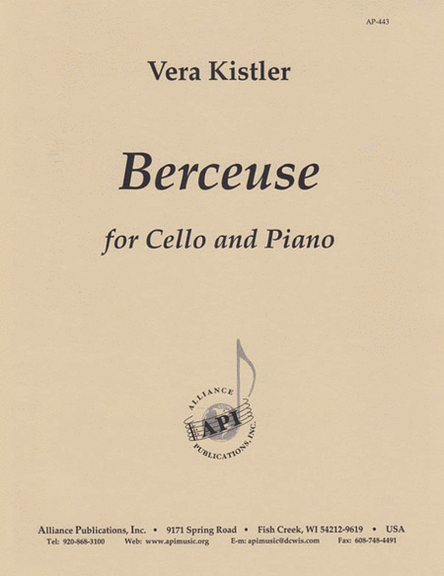 Berceuse/lullaby - Cello-pno