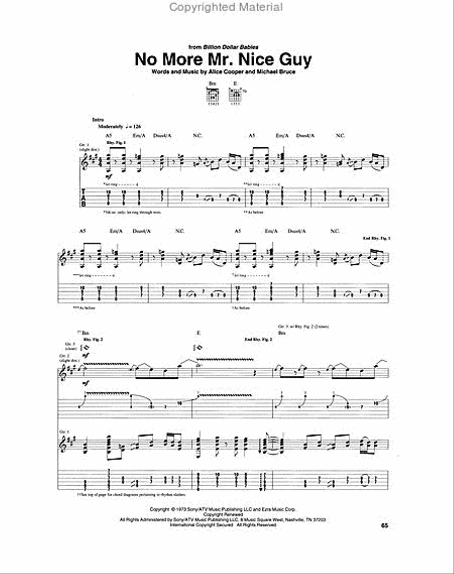The Best of Alice Cooper The Best of Alice Cooper Electric Guitar scores gallery preview page 4