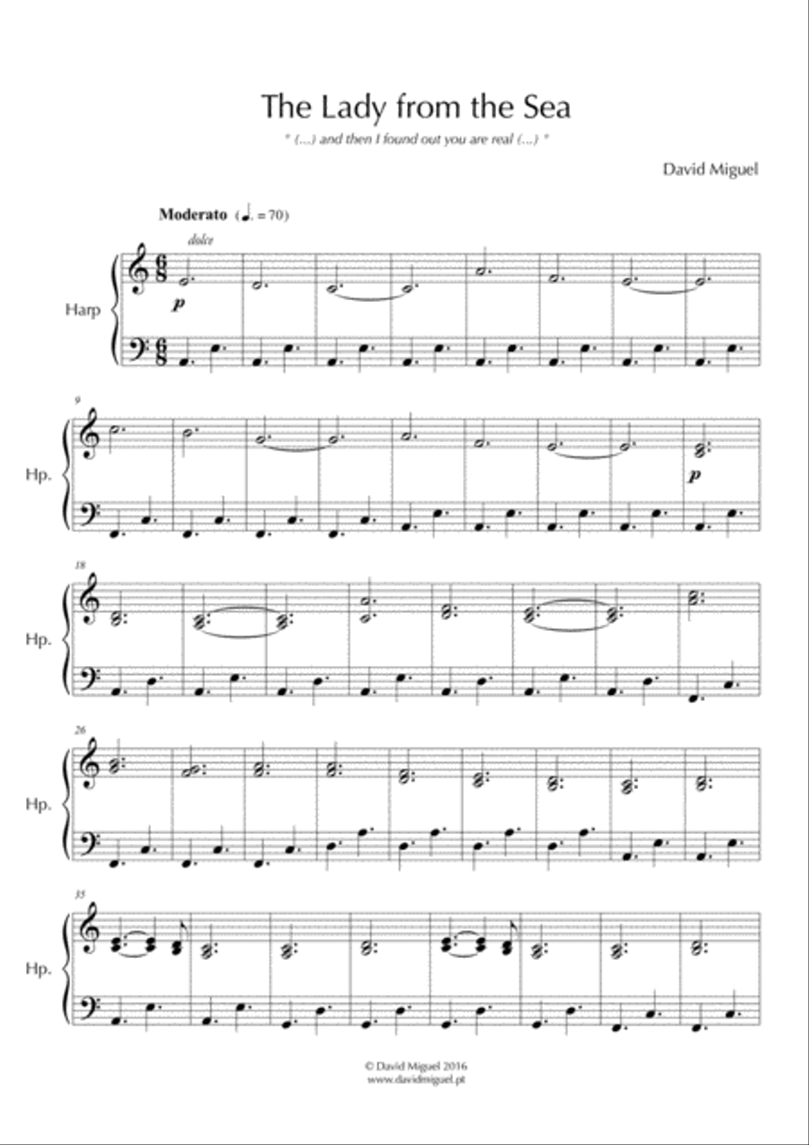 The Lady from the Sea The Lady from the Sea Harp scores gallery preview page 1