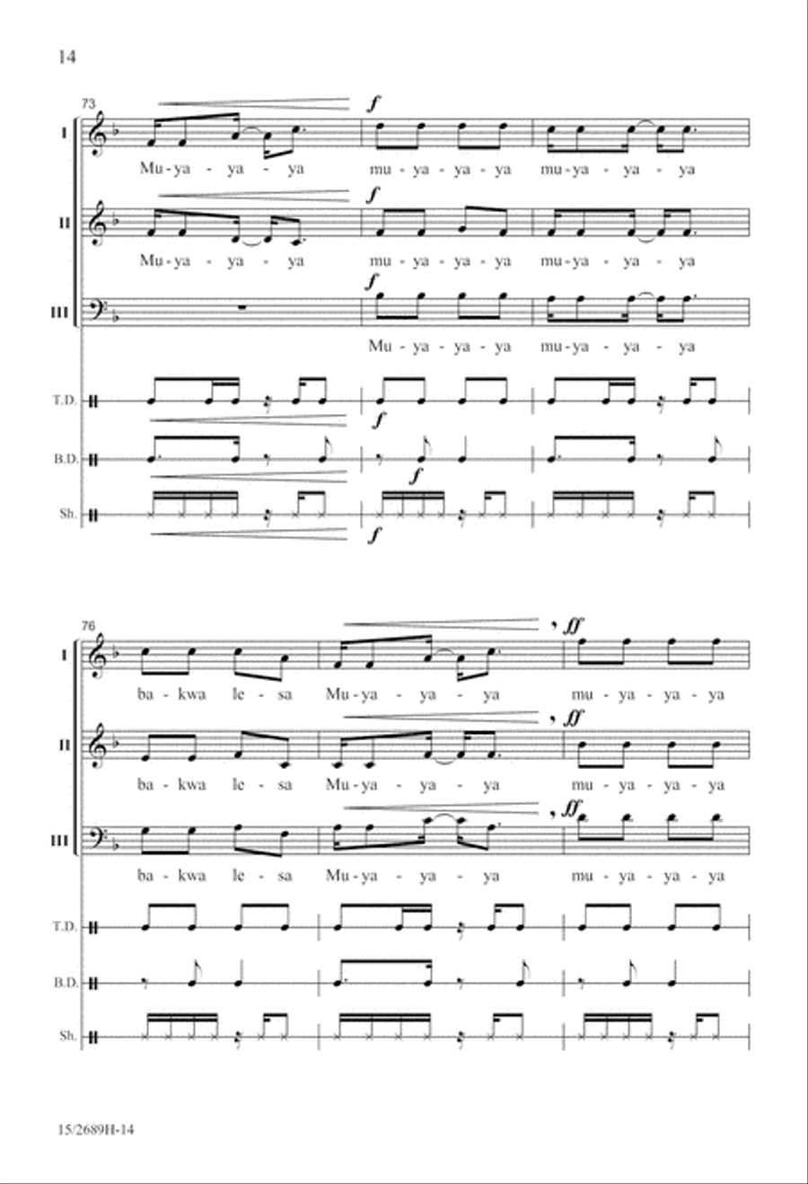 Bonse Aba 3-Part scores gallery preview page 15