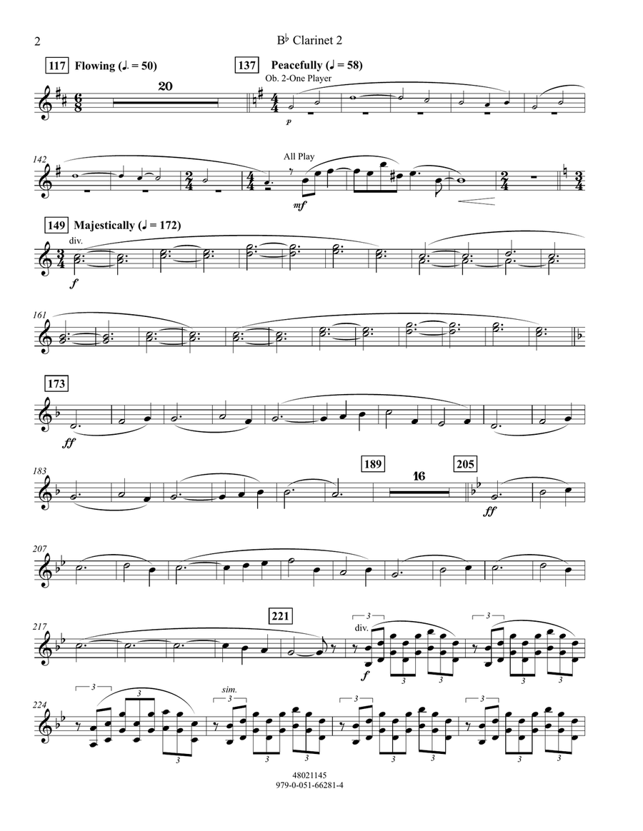 Meridian - Bb Clarinet 2 Meridian - Bb Clarinet 2 Concert Band scores gallery preview page 2