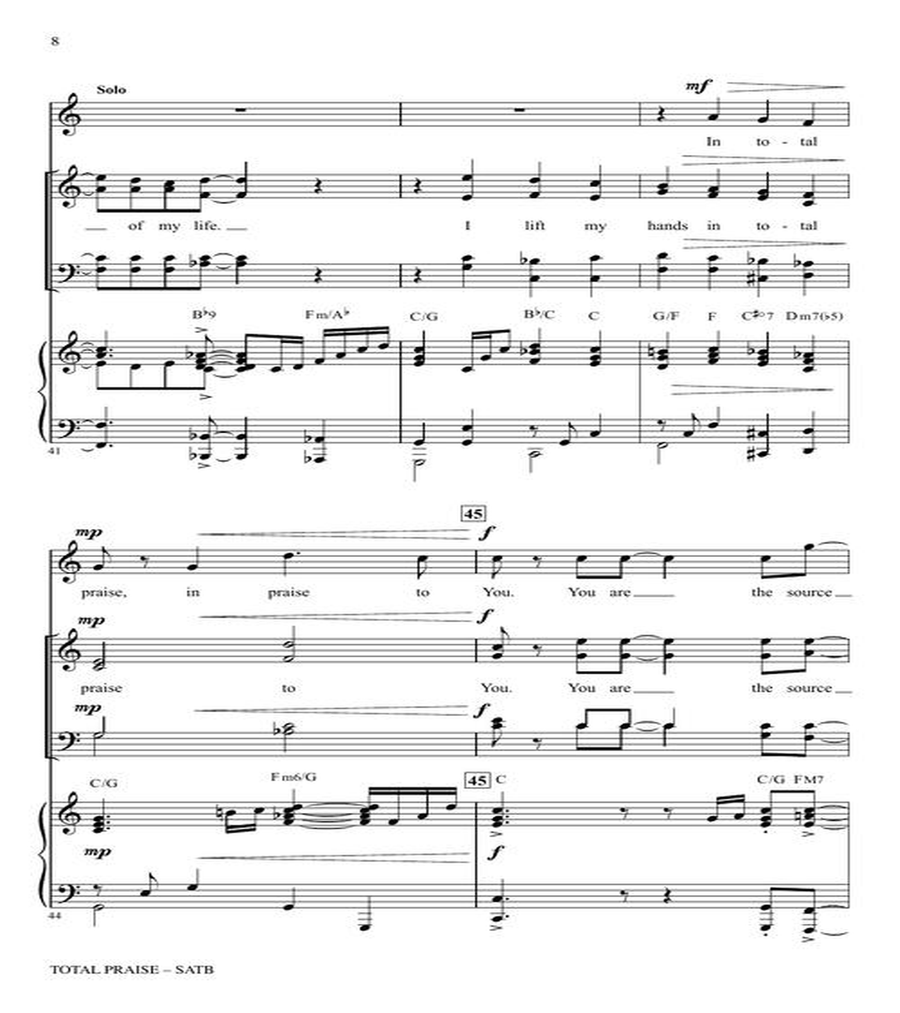 Total Praise Total Praise 4-Part scores gallery preview page 5