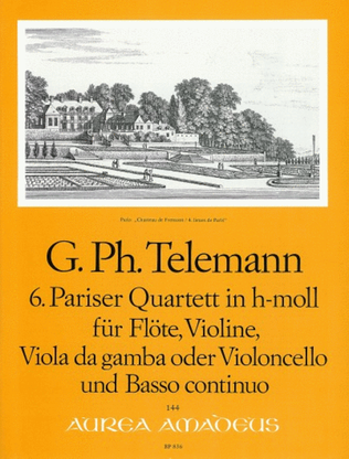 Book cover for 6th Paris Quartet B minor TWV 43:h1