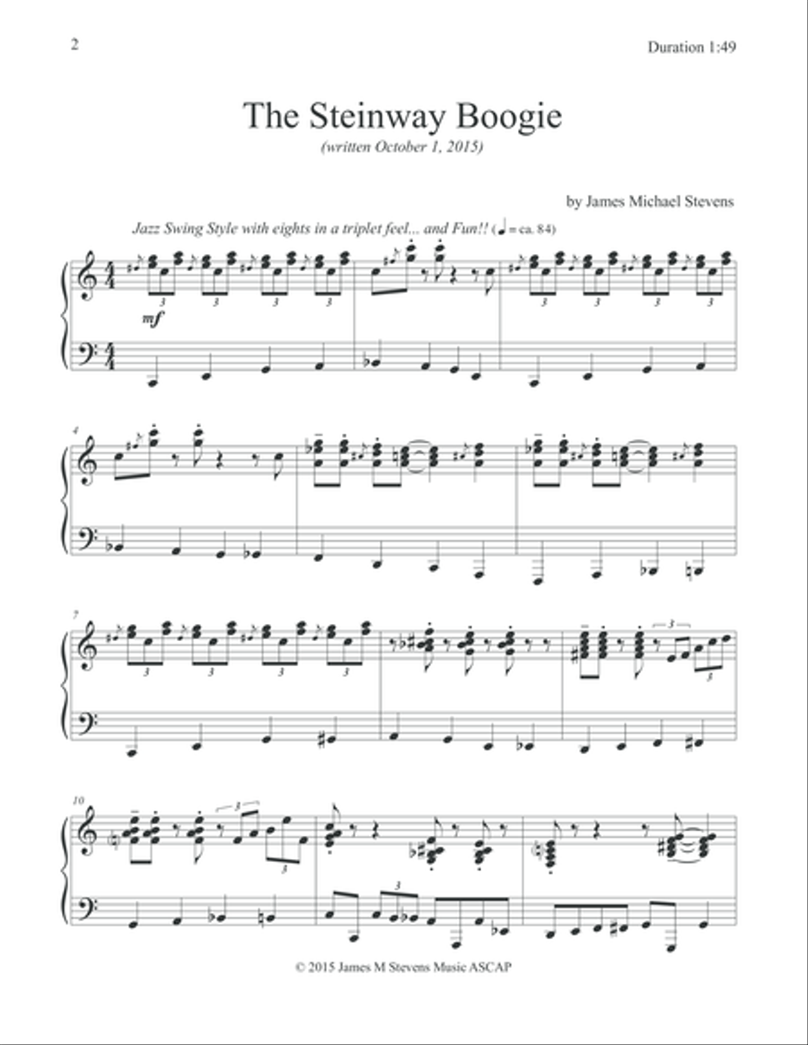 The Steinway Boogie Piano Solo scores gallery preview page 2