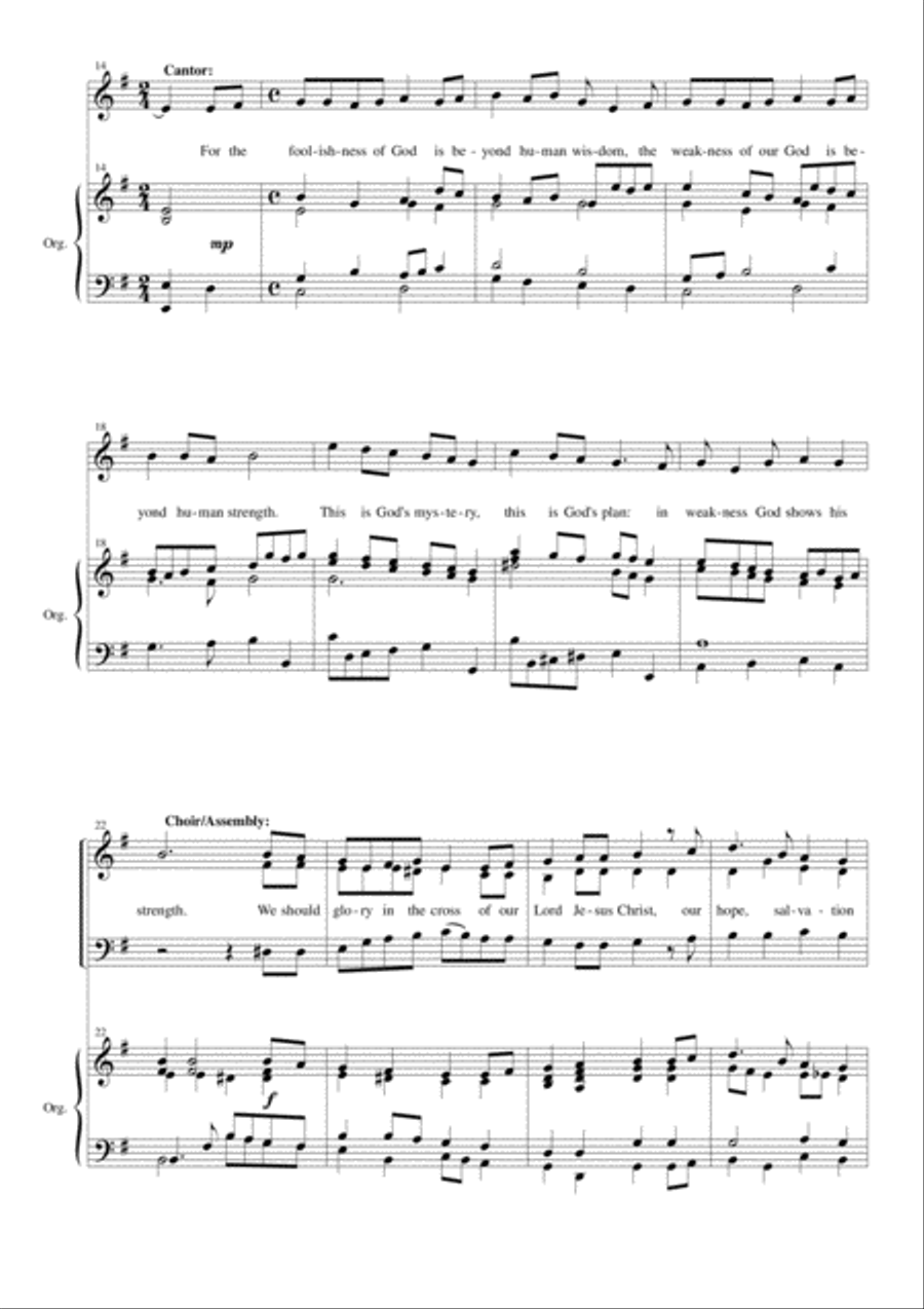We Should Glory in the Cross 3-Part scores gallery preview page 3