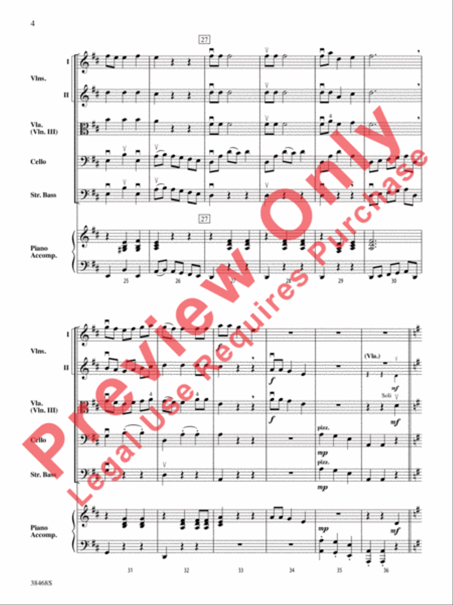 A Holiday Waltz String Orchestra scores gallery preview page 5
