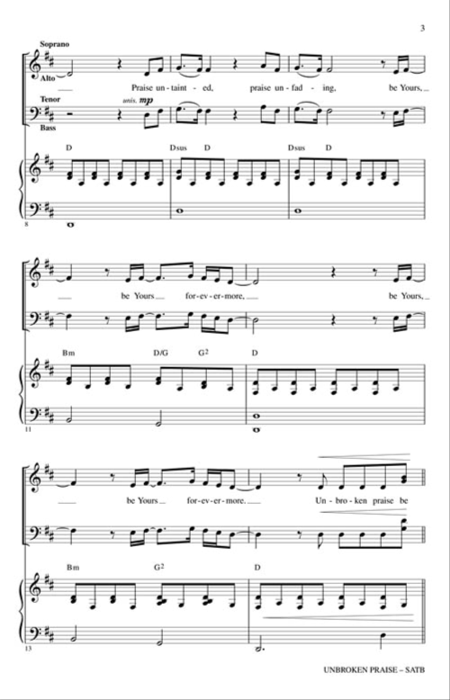 Unbroken Praise Unbroken Praise Choir scores gallery preview page 3
