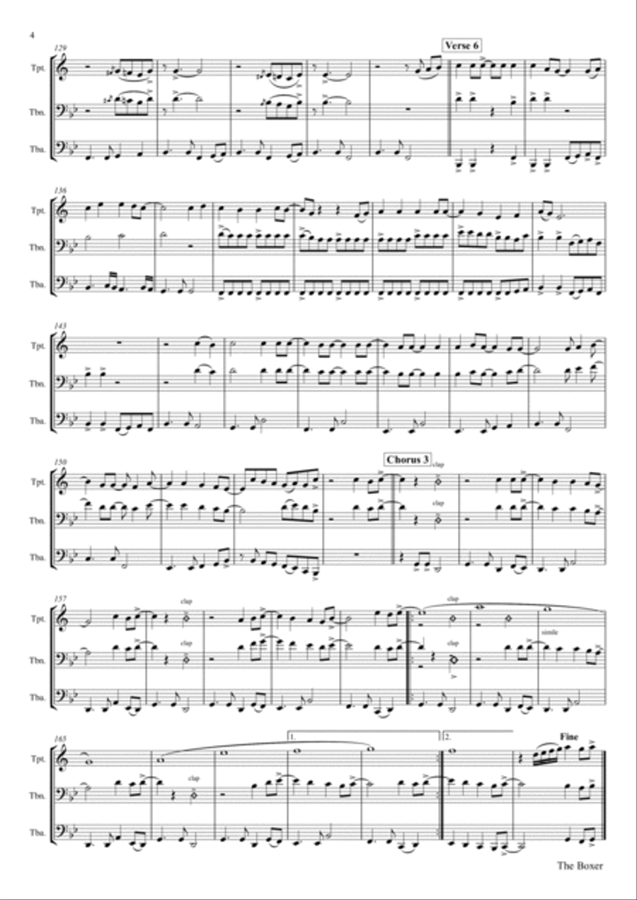 The Boxer Trombone scores gallery preview page 4