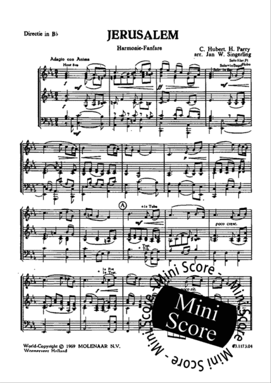 Jerusalem Jerusalem Concert Band scores gallery preview page 5