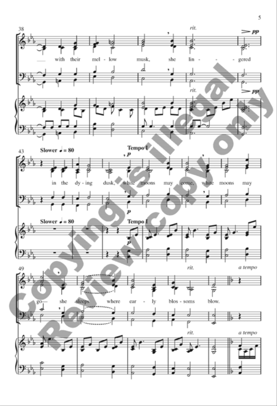 White moons White moons SSATB scores gallery preview page 5