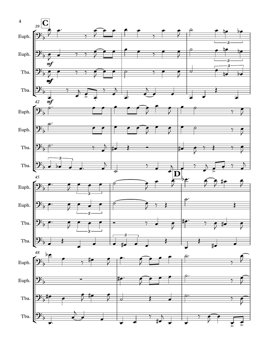 Veinte Años Brass Duet scores gallery preview page 4