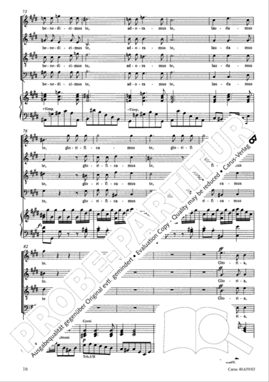Mass in A flat major (Messe in As) 4-Part scores gallery preview page 17
