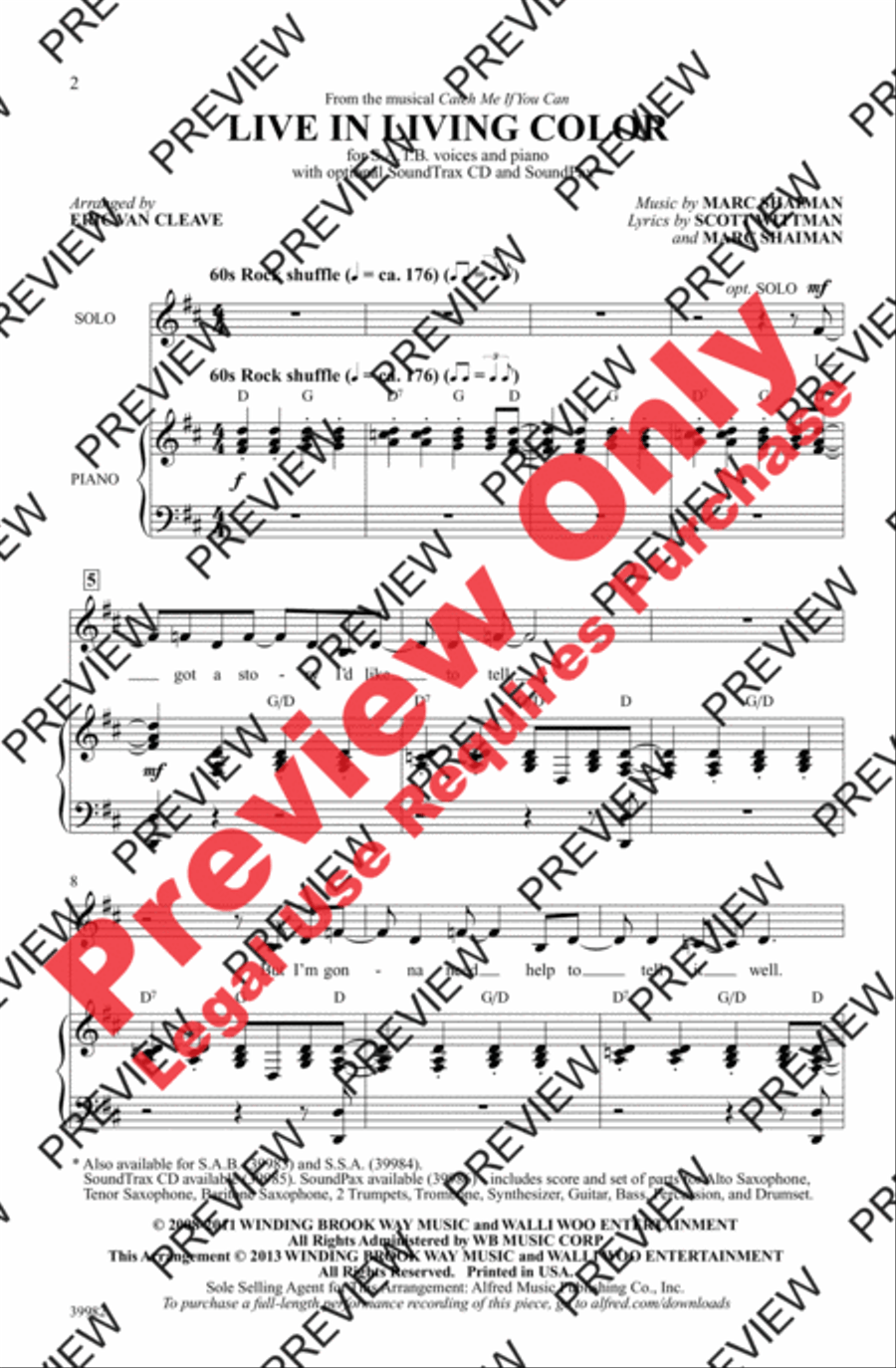 Live in Living Color Live in Living Color 4-Part scores gallery preview page 2