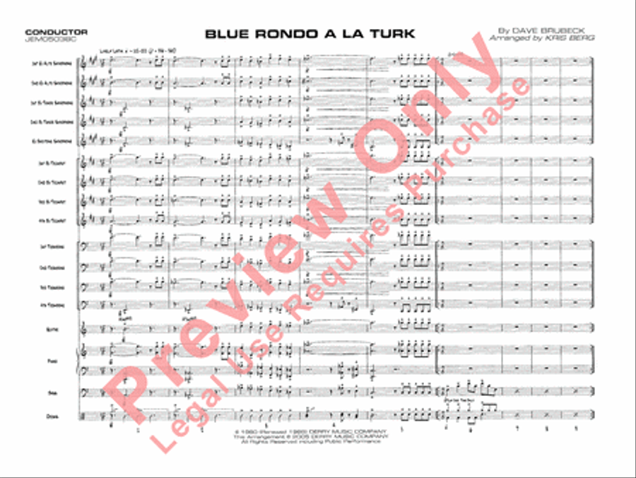 Blue Rondo a la Turk Jazz Ensemble scores gallery preview page 4