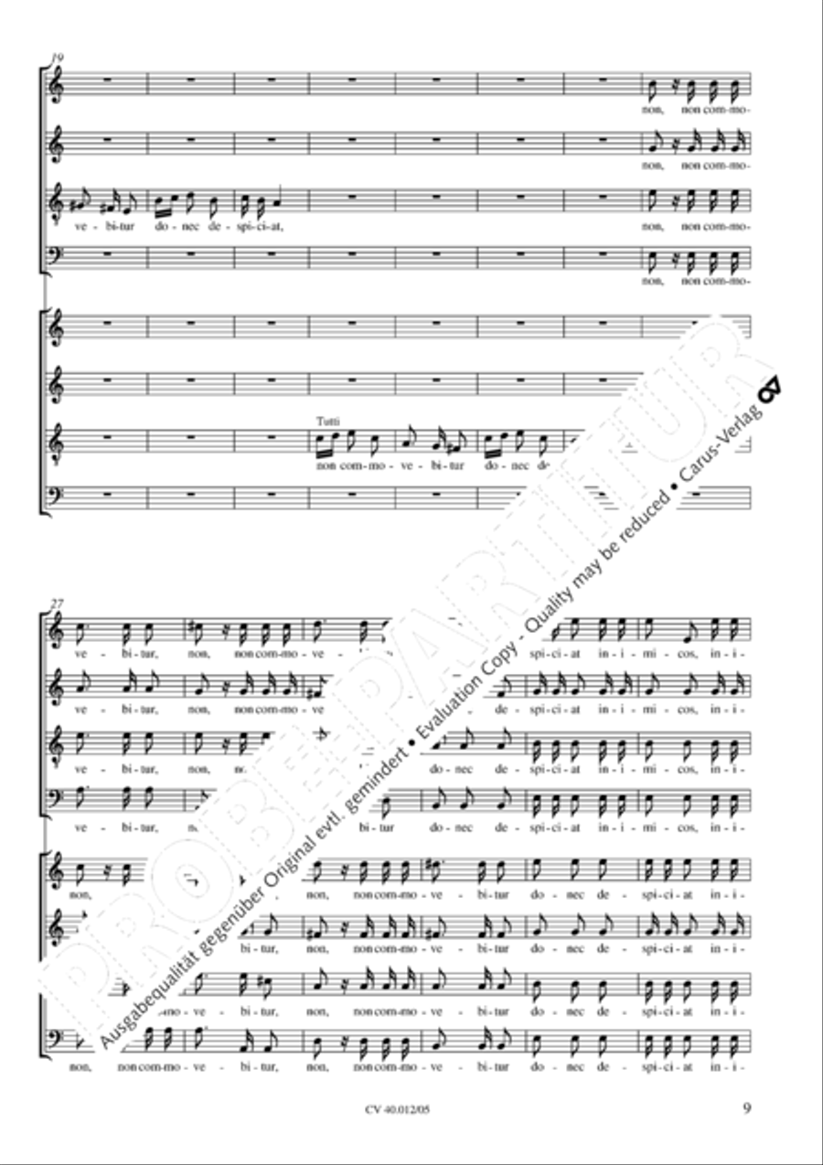 Beatus vir (How blest is he) Psalm 111 4-Part scores gallery preview page 10