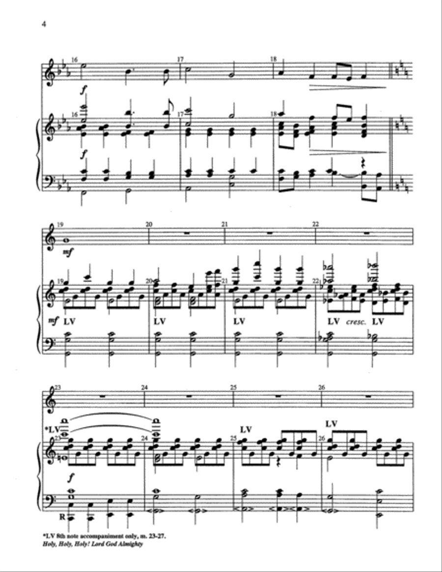 Holy, Holy, Holy! Lord God Almighty 5-Octaves scores gallery preview page 5