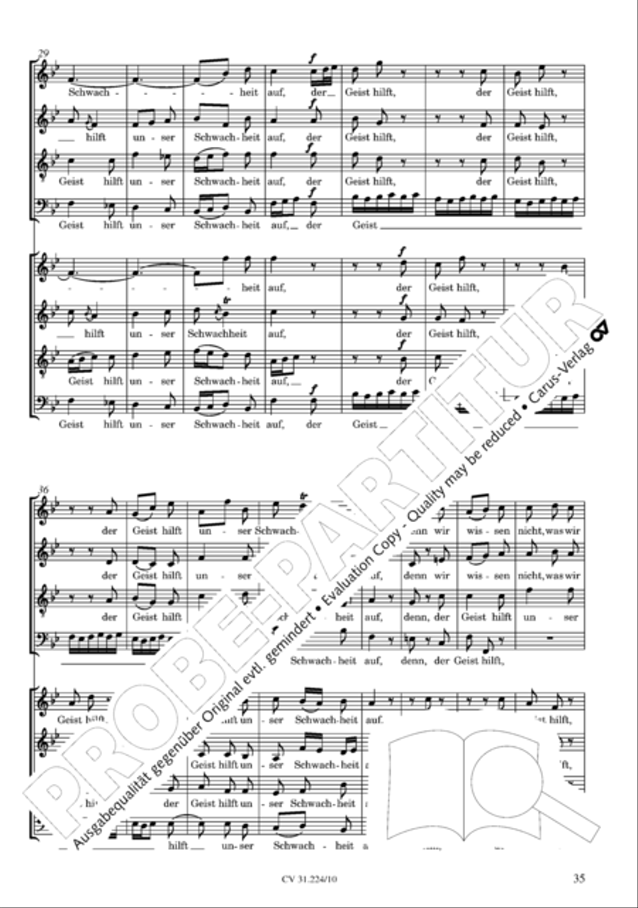 The complete motets (without Bc) Choir scores gallery preview page 42