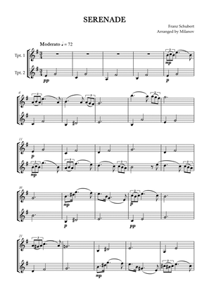 Serenade | Schubert | Trumpet in Bb duet