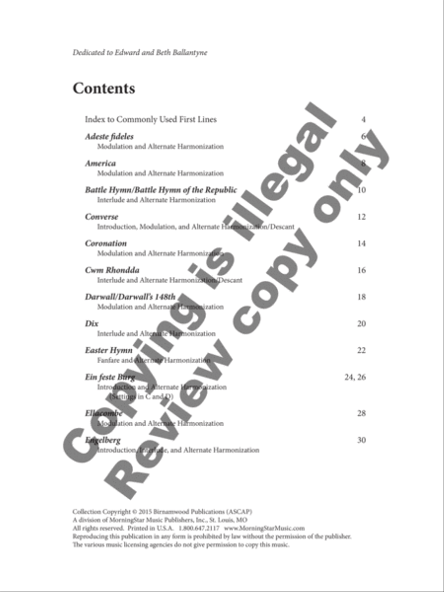 Twenty-Five Alternate Hymn Harmonizations for Organ Organ Solo scores gallery preview page 3