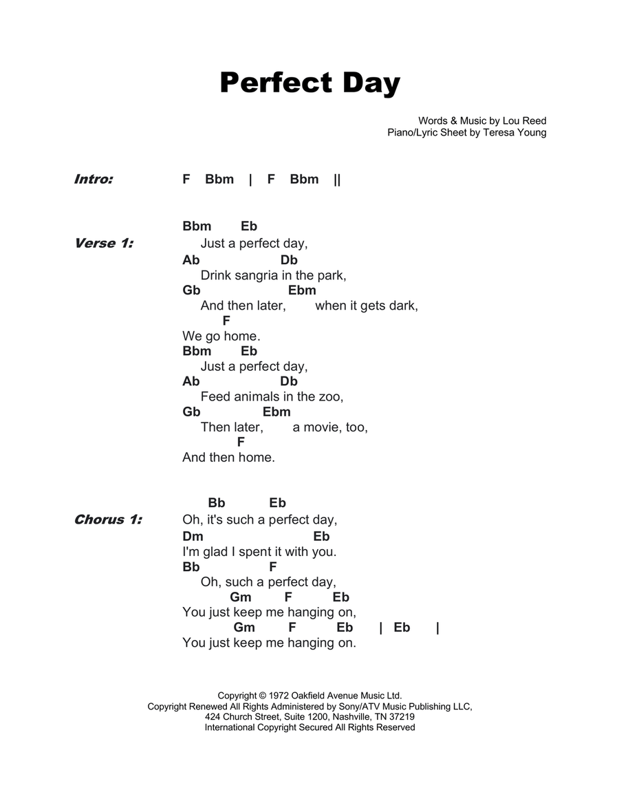 Perfect Day Piano Method scores gallery preview page 1