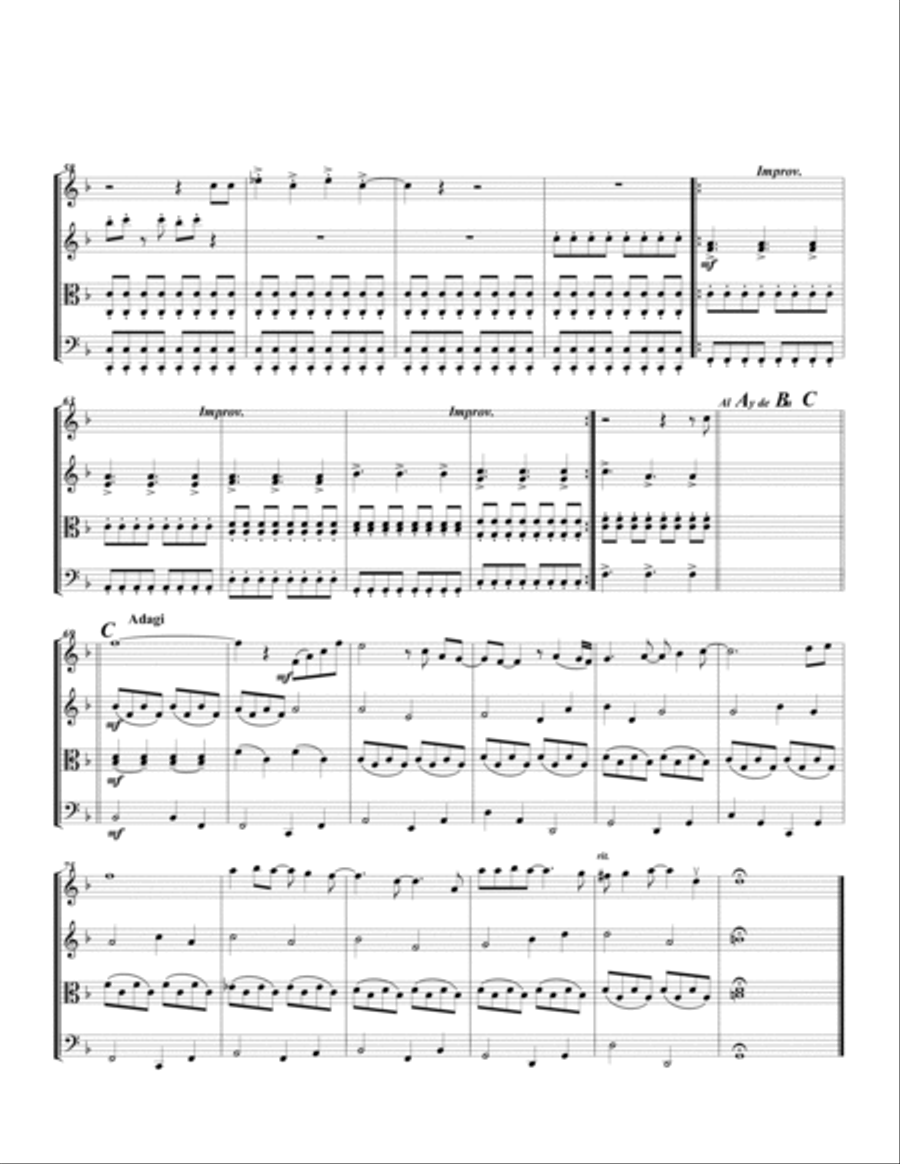 Don't Stop Me Now String Quartet scores gallery preview page 4