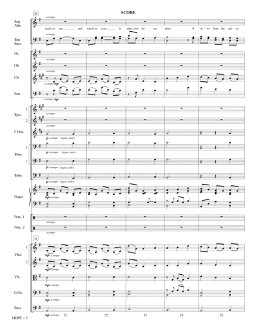 Hope - Full Score Hope - Full Score Choir scores gallery preview page 5