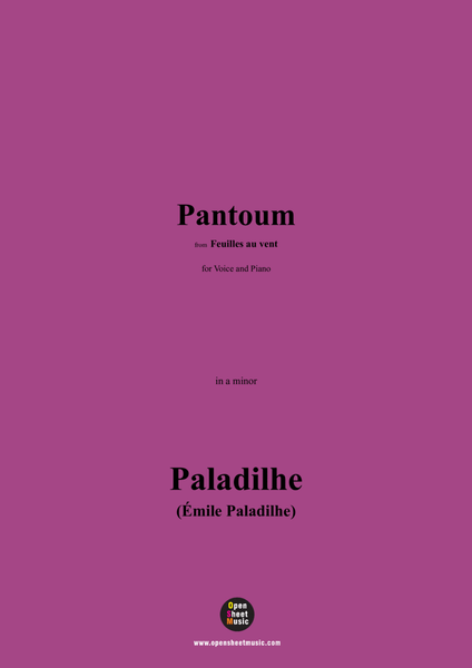 Paladilhe-Pantoum(Berceuse hindoue),in a minor
