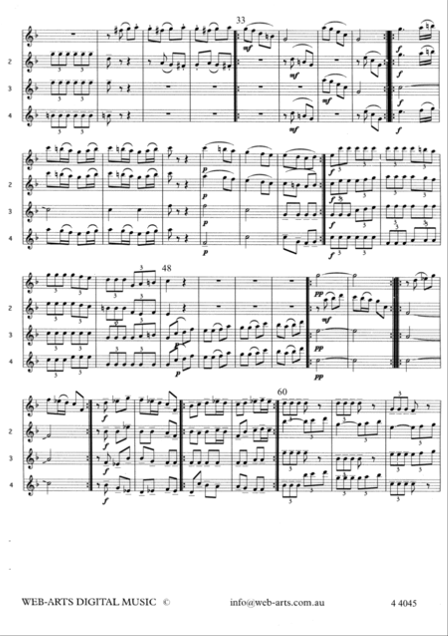 Symphony No.6 in F for 4 flutes (4 4045) - BEETHOVEN Flute Quartet scores gallery preview page 3