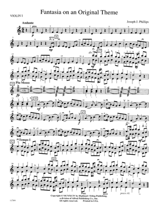 Fantasia on an Original Theme: 1st Violin