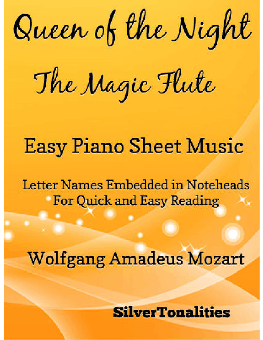 Queen of the Night Magic Flute Easy Piano Sheet Music Easy Piano scores gallery preview page 1