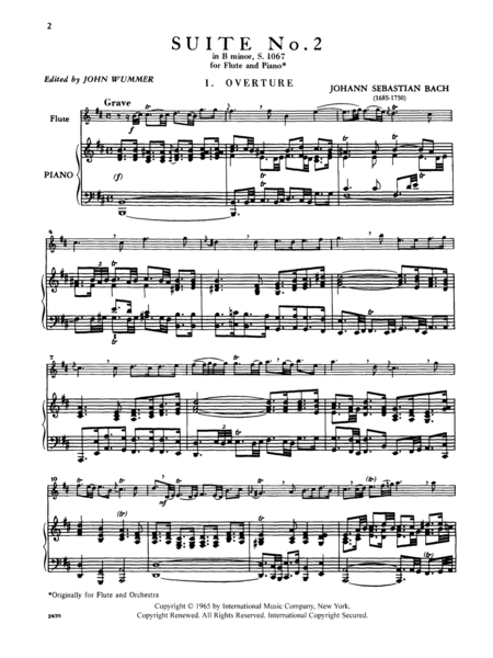 Suite No. 2 In B Minor, S. 1067
