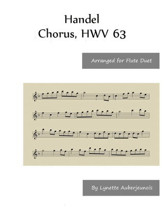 Book cover for Chorus, HWV 63 - Flute Duet