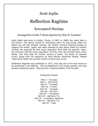 Book cover for Reflection Ragtime (Brass)