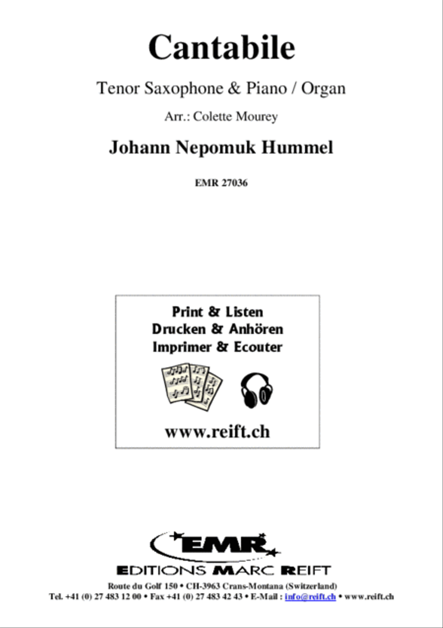 Cantabile Tenor Saxophone scores gallery preview page 2