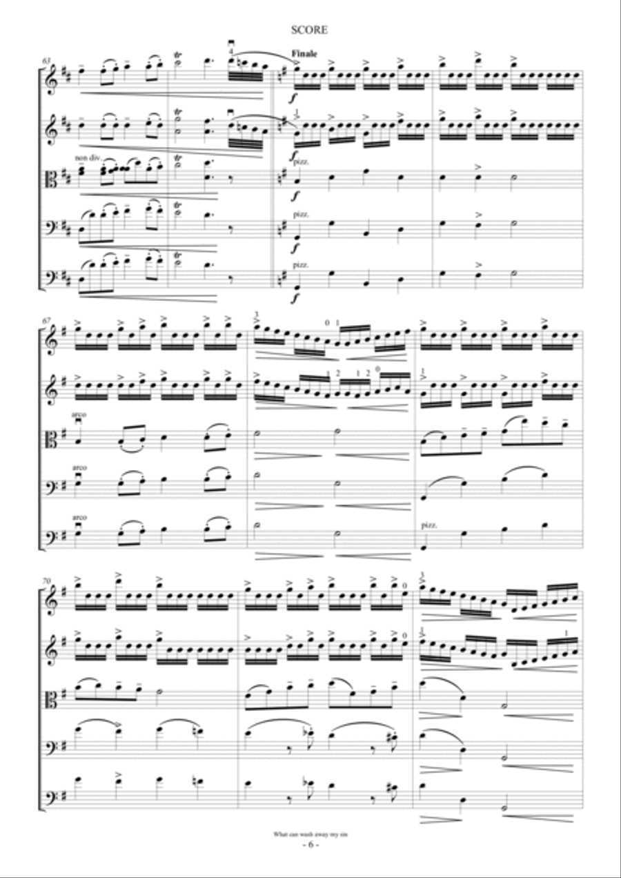 What can wash away my sin (For String Orchestra) String Orchestra scores gallery preview page 6
