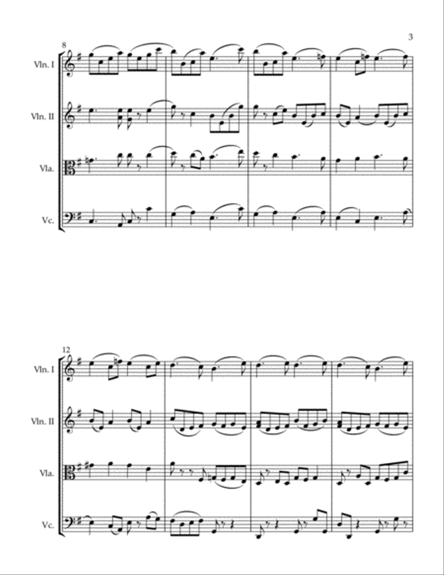 Nurse and I String Quartet scores gallery preview page 3