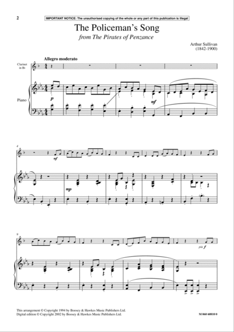 The Policeman's Song (from The Pirates Of Penzance) Part scores gallery preview page 2