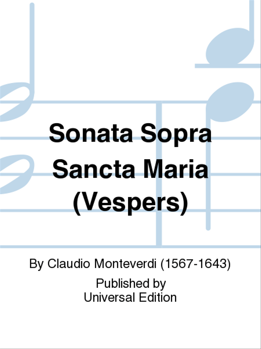 Sonata Sopra Sancta Maria (Ves School and Community scores gallery preview page 1